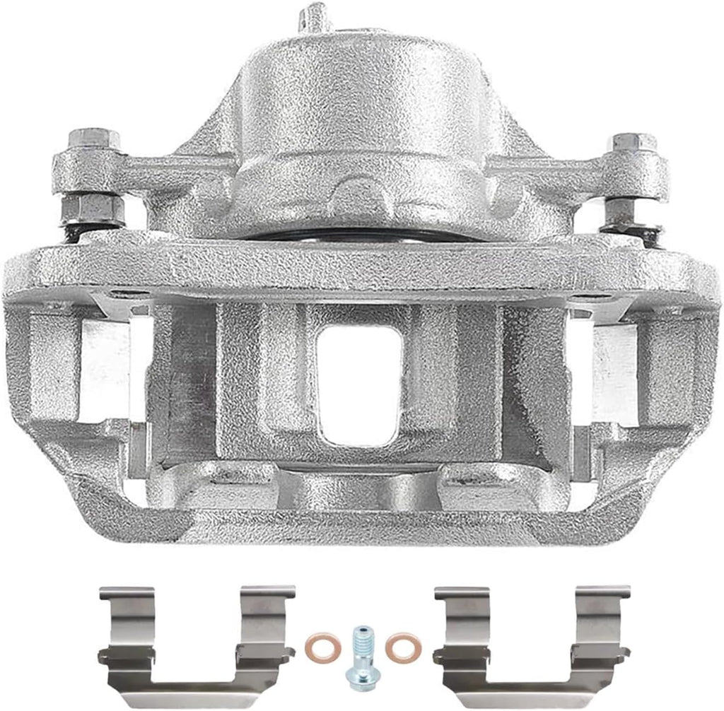 Detroit Axle - Front Brake Calipers for 07-10 Hyundai Elantra Kia Magentis, 06-10 Sonata Optima Disc Brake Calipers with Brackets Assembly 2006 2007 2008 2009 2010 Replacement