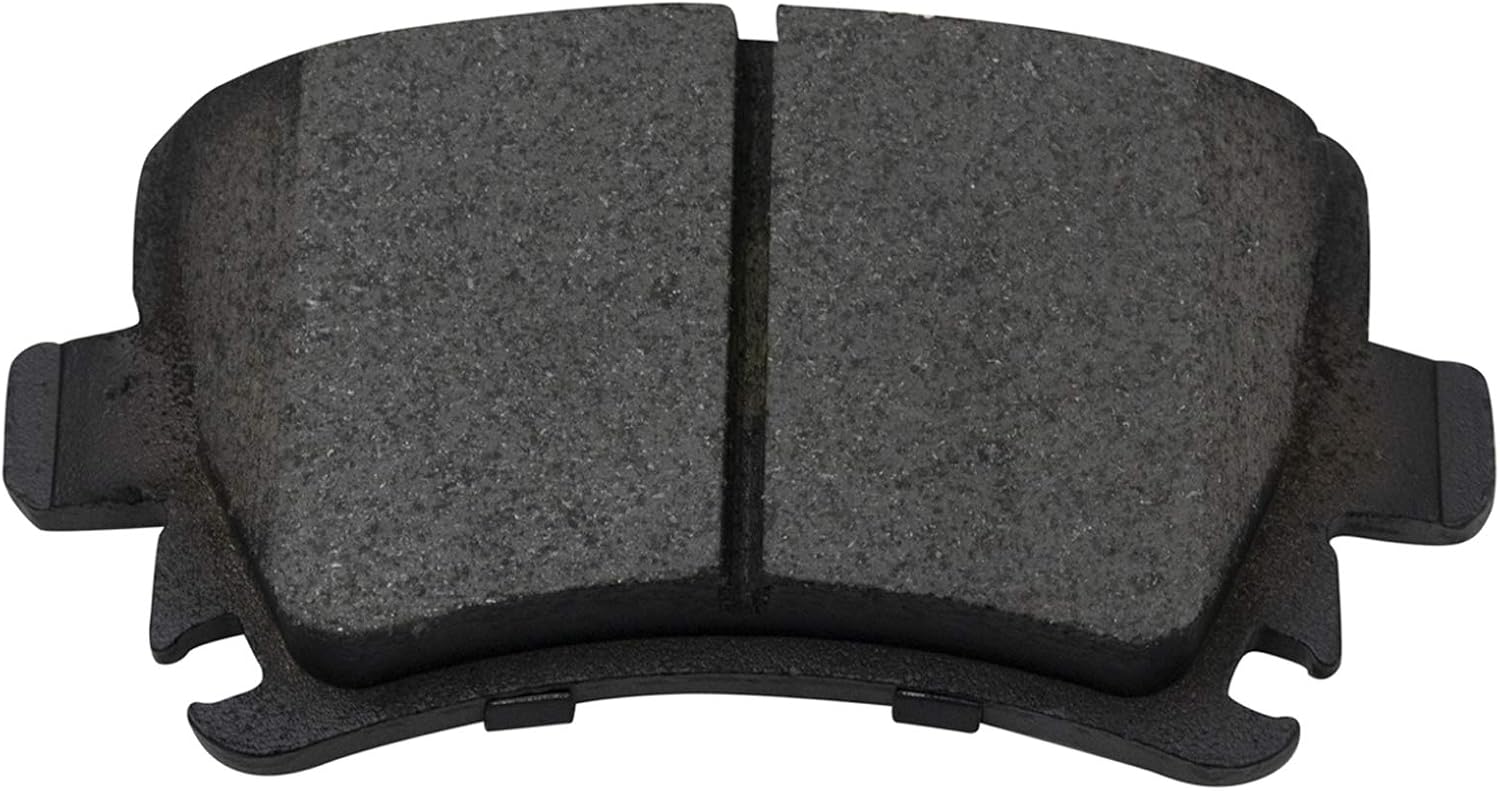 TRQ Rear Brake Pad and Rotor Set Ceramic Rotors Calipers Hardware Compatible with 2010 Audi A3 A3 Quattro Volkswagen Golf
