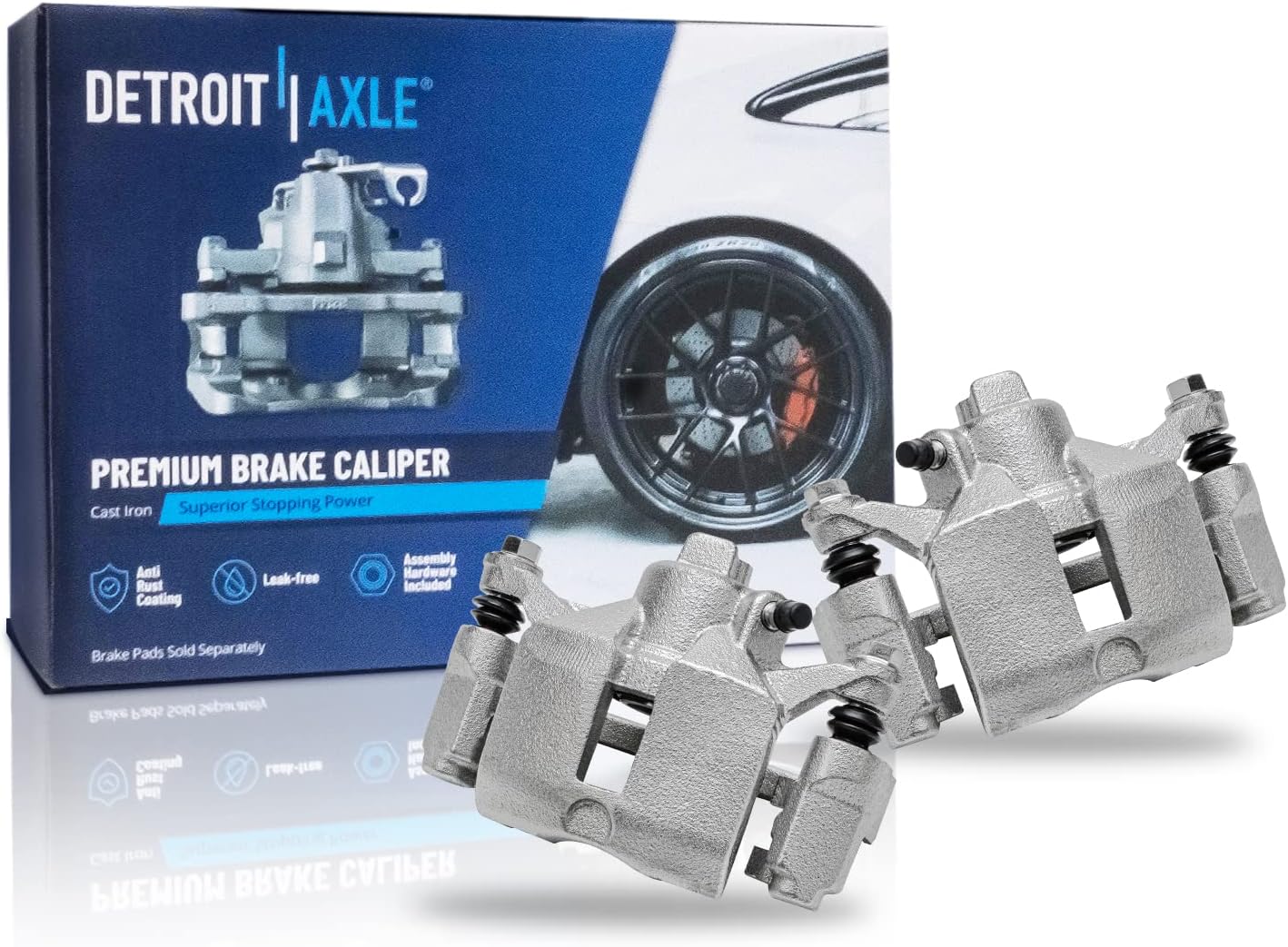 Detroit Axle - Brake Kit for 2000-2005 Chevrolet Impala 2000-2004 Monte Carlo, Front and Rear Disc Brake Rotors Ceramic Brake Pads Brake Calipers Replacement: 11.92 inch Front and 10.95 inch Rear