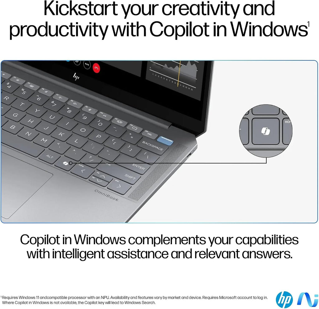 HP OmniBook Ultra 14 2024 Laptop 14' 2.2K IPS Touchscreen 12-Core AMD Ryzen AI 9 HX 375 APU 32GB LPDDR5 2TB SSD Radeon Graphics Wi-Fi Backlit Keyboard Fingerprint Copilot+ Win11 Home (Renewed)