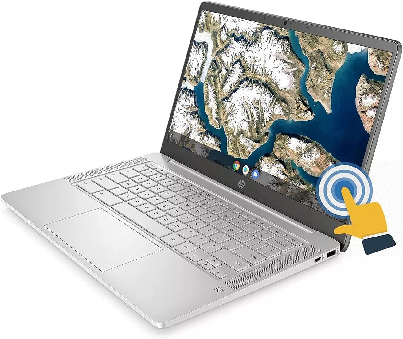 2020 Flagship HP 14 Chromebook Laptop Computer 14' HD SVA Anti-Glare Touchscreen Display Intel Celeron Processor 4GB DDR4 64GB eMMC WiFi Webcam Chrome (Renewed)