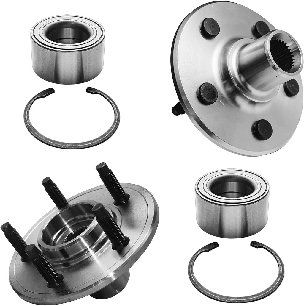 Detroit Axle - Brake Kit for 02-05 Ford Explorer Mercury Mountaineer, Front & Rear Disc Brake Rotors Ceramic Brake Pads Wheel Lug Nuts 2002 2003 2004 2005 Replacement