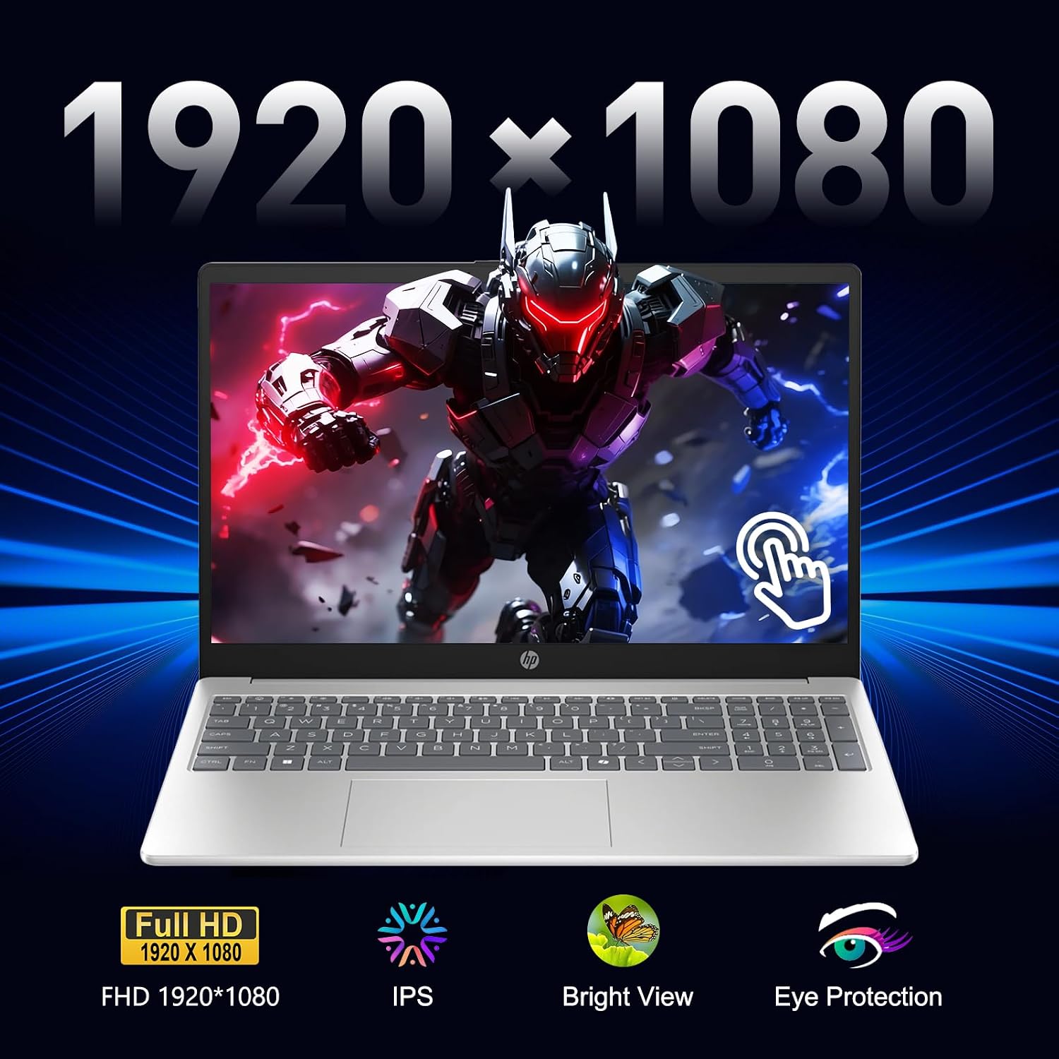 HP i7 Touchscreen Laptop, 10-Core Intel Core i7-1355U(Up to 5GHz, Beat Core 7 160U), 16GB RAM 1TB SSD 15.6' FHD Intel Iris Xe Graphics Win 11 Pro Wifi6 w/GM Accessory Notebook for Business Gaming