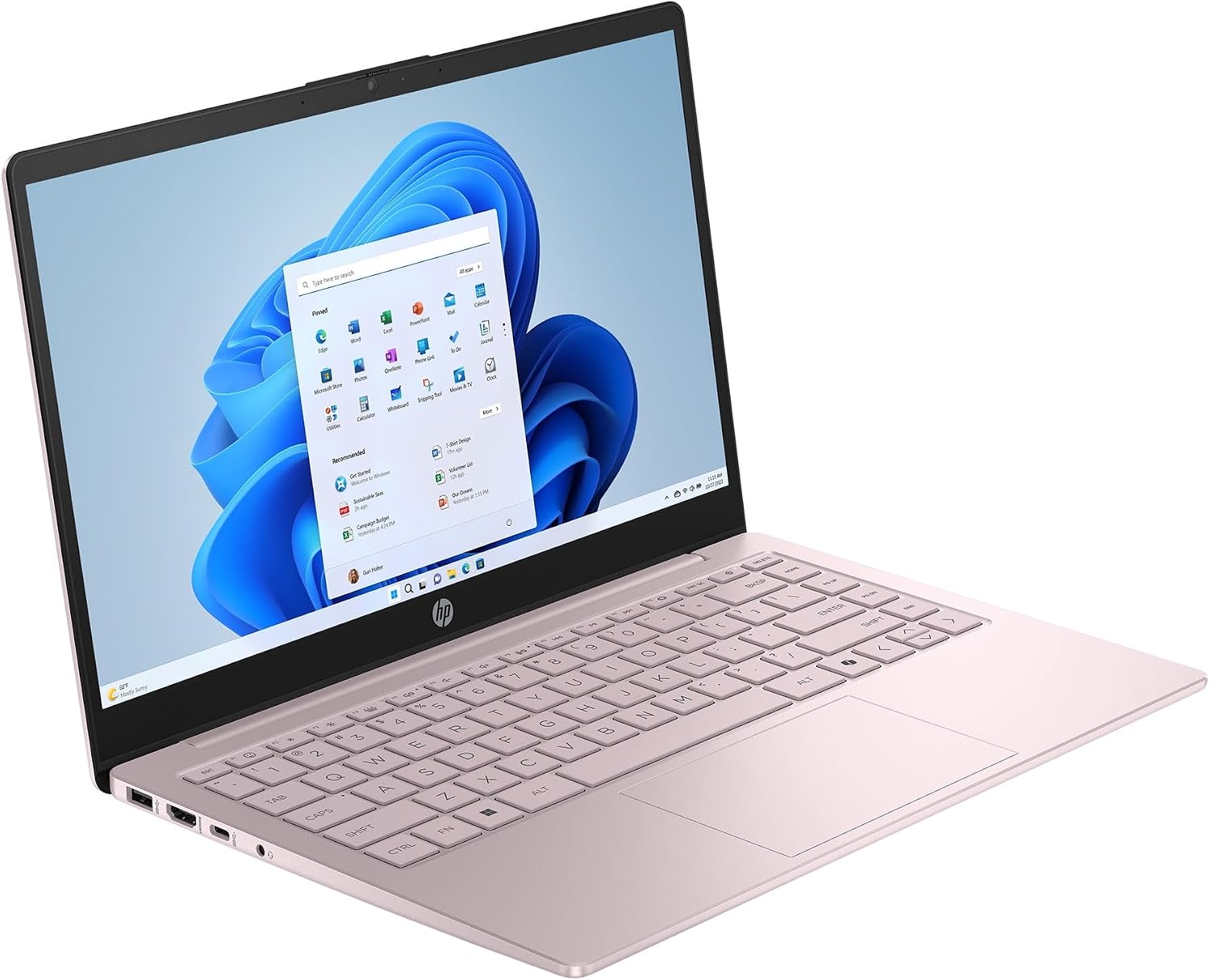 HP 14' HD Laptop, Intel Processor N150, 32GB RAM 1TB SSD, Wi-Fi 6, Bluetooth, HDMI, 128gb 9H Docking Station, Microsoft 365 Personal, Windows 11 Home, Tranquil Pink