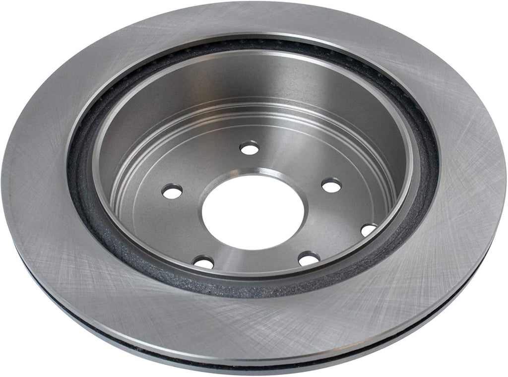 TRQ Rear Brake Pad and Rotor Set Ceramic Vented Rotors Calipers Compatible with 2003-2007 Nissan Murano 2004-2009 Quest