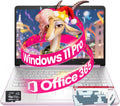 HP 14 Inch Student Laptop 2026 Ultra Light, Intel N150(Beats N4120), 16GB RAM, 384GB Storage(128GB UFS+256GB MSD), 1 Year Microsoft 365, Wins 11 Pro, Copilot Key, Patented KB Kit, Rosegold