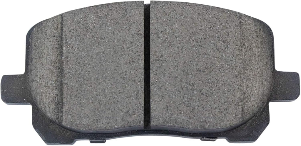 TRQ Front Brake Pad and Rotor Set Ceramic Vented Rotors Calipers Hoses Compatible with 2003-2008 Toyota Corolla