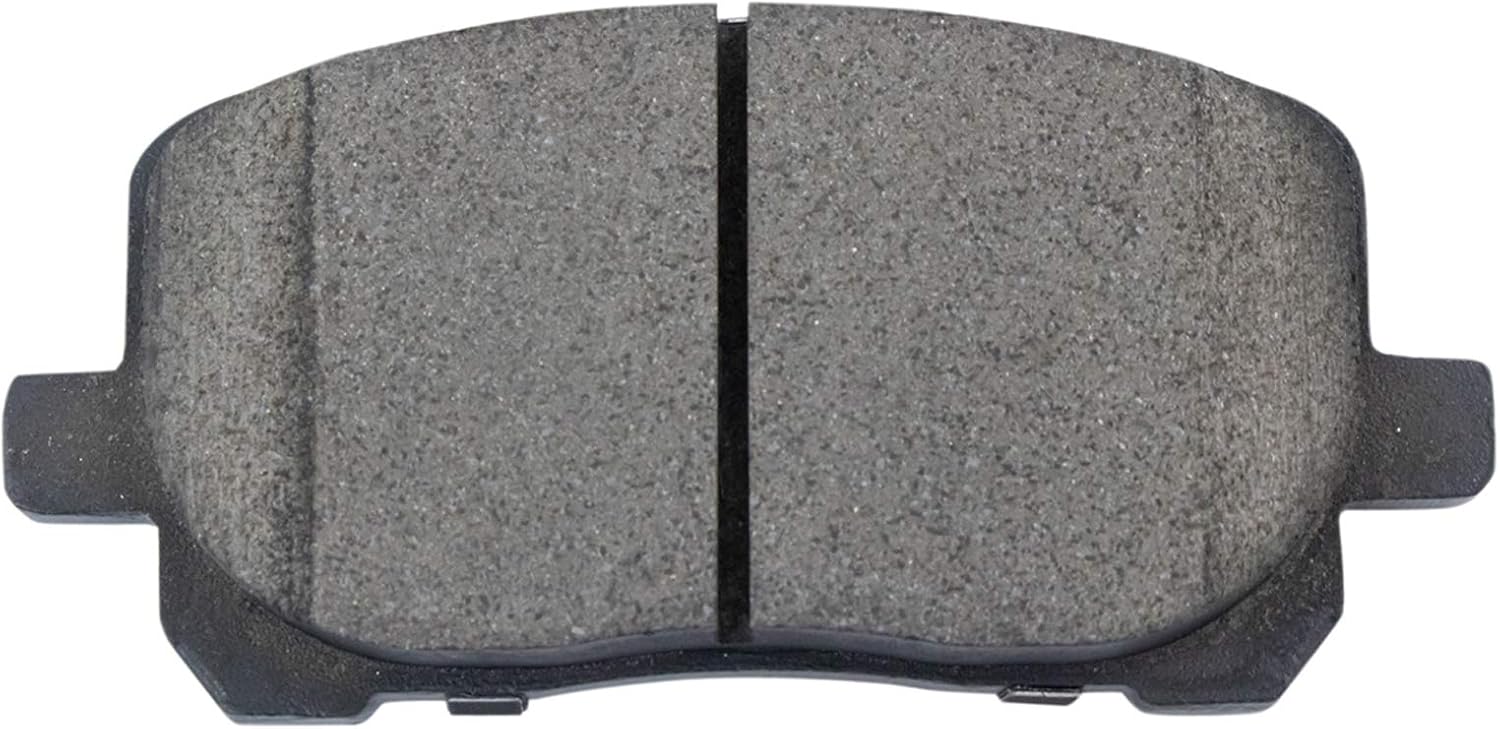 TRQ Front Brake Pad and Rotor Set Ceramic Vented Rotors Calipers Hoses Compatible with 2003-2008 Toyota Corolla