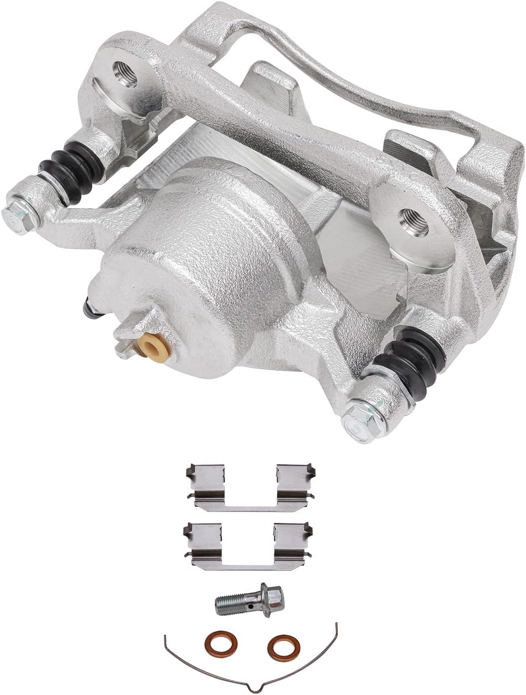 Detroit Axle - 4pc Brake Calipers for 2003-2011 Honda Element Disc Brake Calipers w/Brackets 2004 2005 2006 2007 2008 2009 2010 Front and Rear Replacement