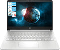 HP 14' HD Laptop with Microsoft Office and 1TB Cloud Storage (1-Year)| 16GB RAM| 128GB SSD| Intel 4-Core CPU (Beat i3-10110U)| Ultra Light| Webcam| Bluetooth| Wi-Fi| Windows 11| RK Bundle| Silver