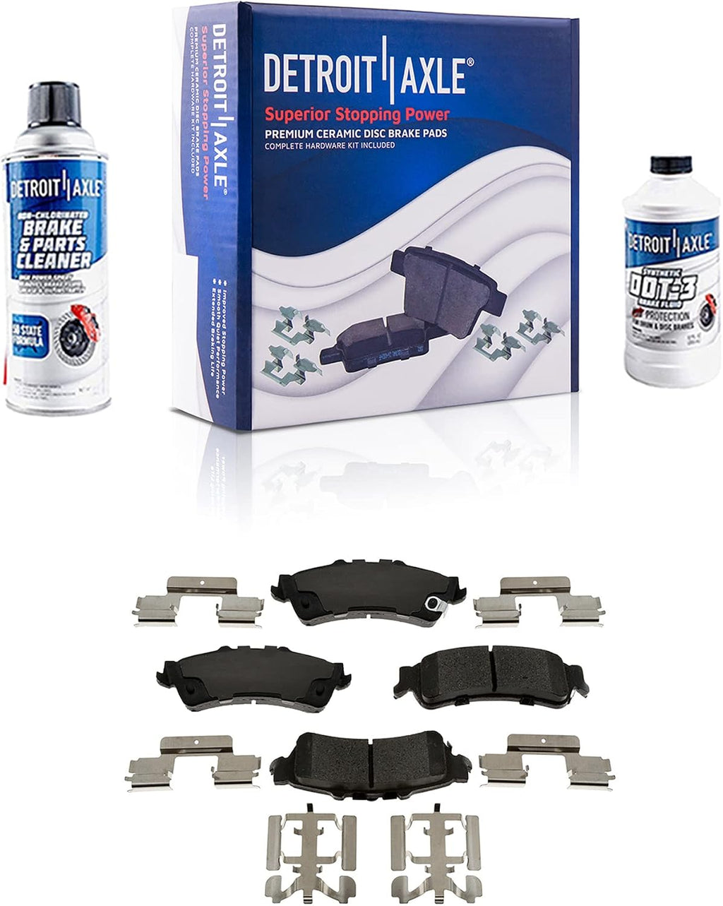 Detroit Axle - 14pc Brake Kit for Silverado Sierra 1500 Yukon Tahoe Front Rear Brake Rotors Brake Pads Brake Calipers Replacement : 12 inch Front Rotor & 12.78 inch Rear Rotor