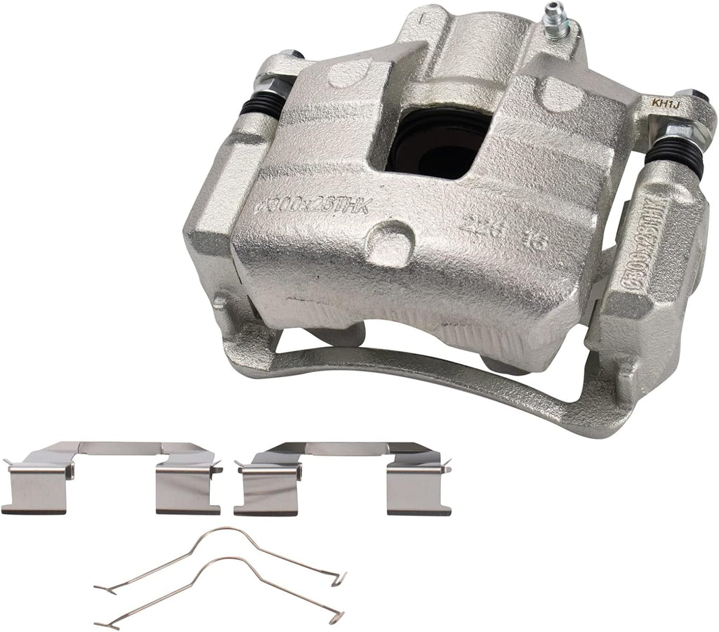 TRQ Front Brake Pad and Rotor Set Ceramic Rotors Calipers Hoses Compatible with 2016 Chevrolet Malibu
