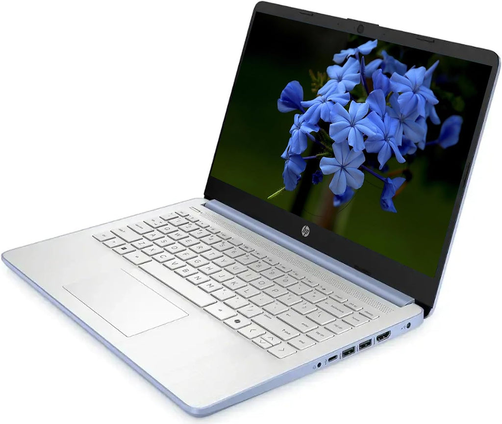 HP AI-Powered 14' HD Laptop with Microsoft Office and 1TB Cloud Storage Included for 1-Year| 4GB RAM|128GB SSD| Intel 4-Core CPU| Webcam| Wi-Fi| Bluetooth| Ultra Light|Windows 11| RK Bundle| Blue