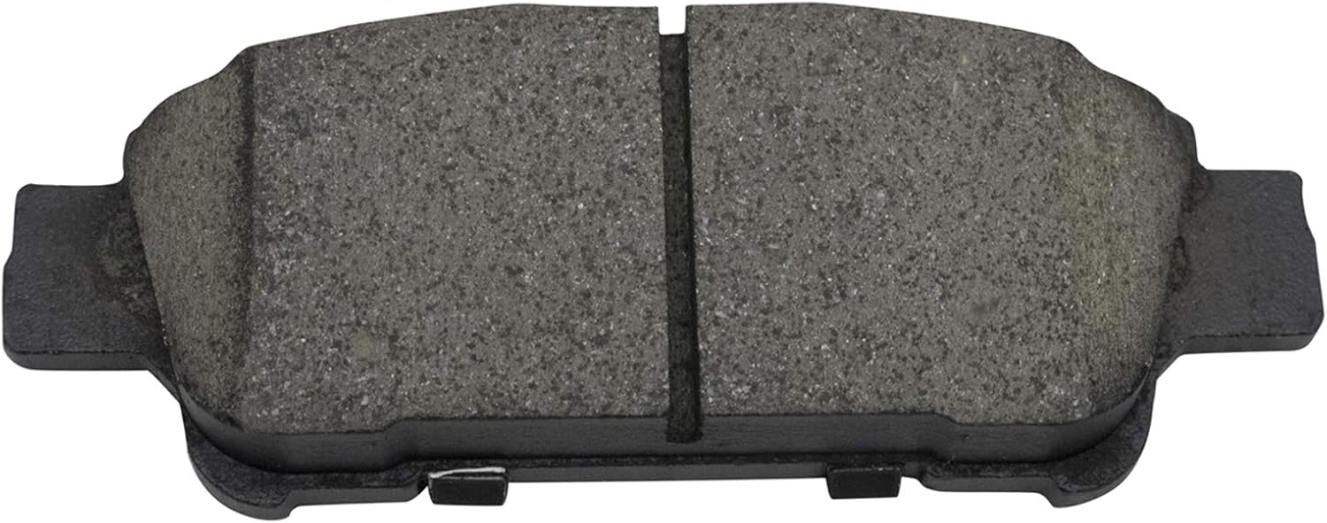 TRQ Rear Brake Pad and Rotor Set Ceramic Solid Rotors Calipers Compatible with 2004-2010 Toyota Sienna