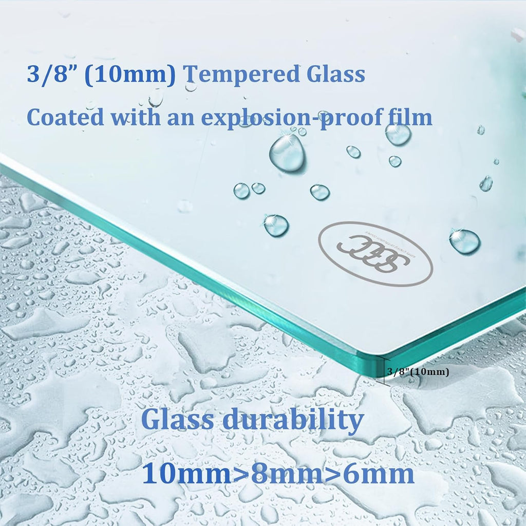 Frameless Bathtub Sliding Shower Door 56'-61' W x 66' H, Gold