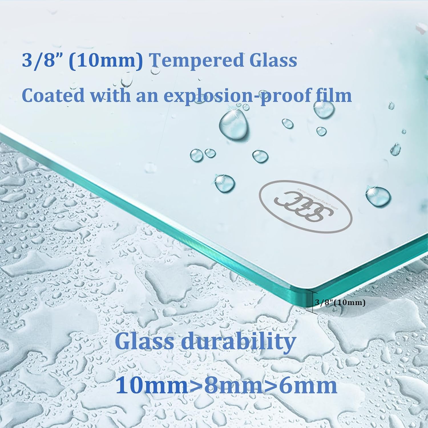 Frameless Bathtub Sliding Shower Door 56'-61' W x 66' H, Gold