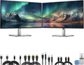 Dell P2725H 27″ Full HD (1920×1080) IPS LED 100Hz Monitors (2X) Dual Monitor Setup, Slim Bezel, Tilt-Adjustable Stand + 2 × USB-C Cables + Cleaning Kit
