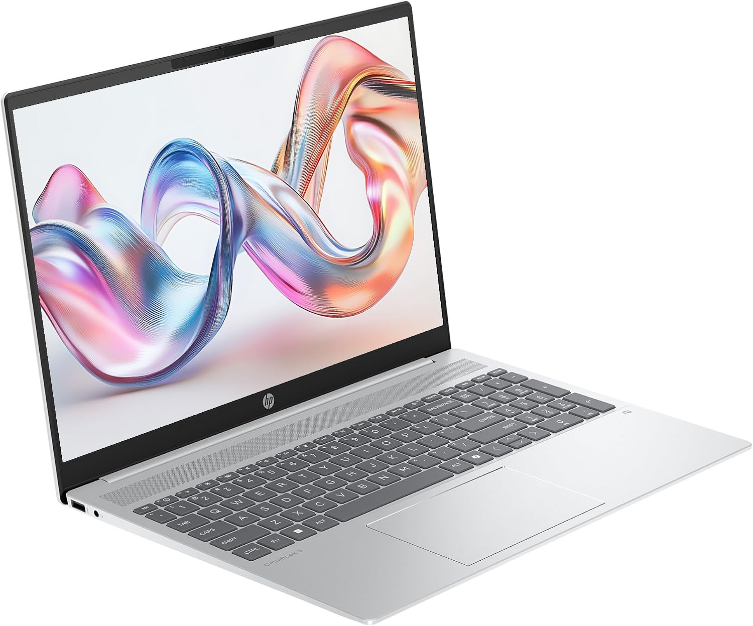 HP OmniBook 5 AI Copilot+ Laptop, AMD Ryzen AI 7 350, 32 GB LPDDR5x RAM, 1 TB PCIe SSD, 16' 2K (1920x1200) Touchscreen Display, AMD Radeon 860M, Backlit Numeric Keyboard, W11 Home, Silver