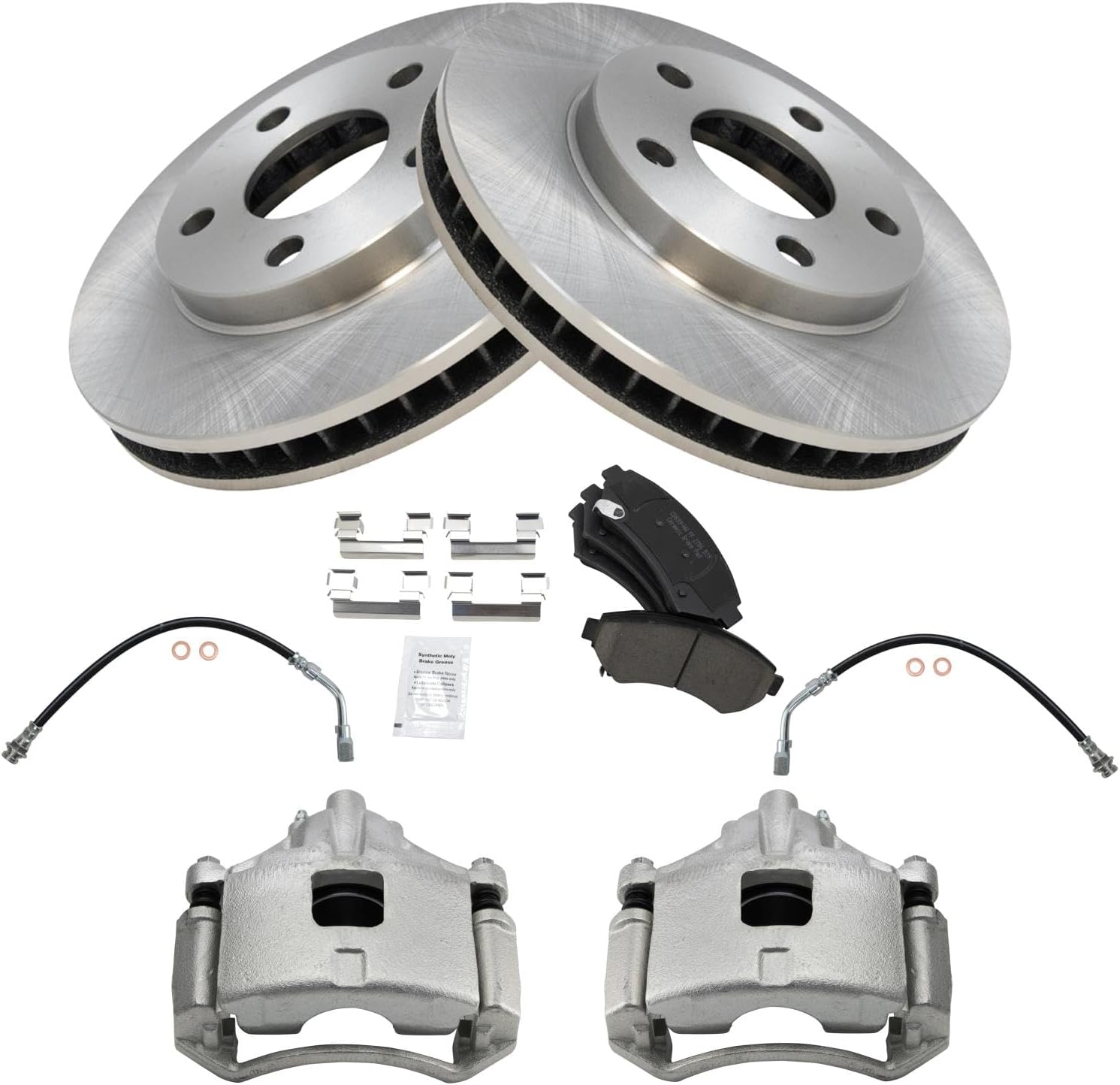 TRQ Front Brake Pad & Rotor Kit Compatible with 1997-2005 Buick Chevrolet Oldsmobile Pontiac