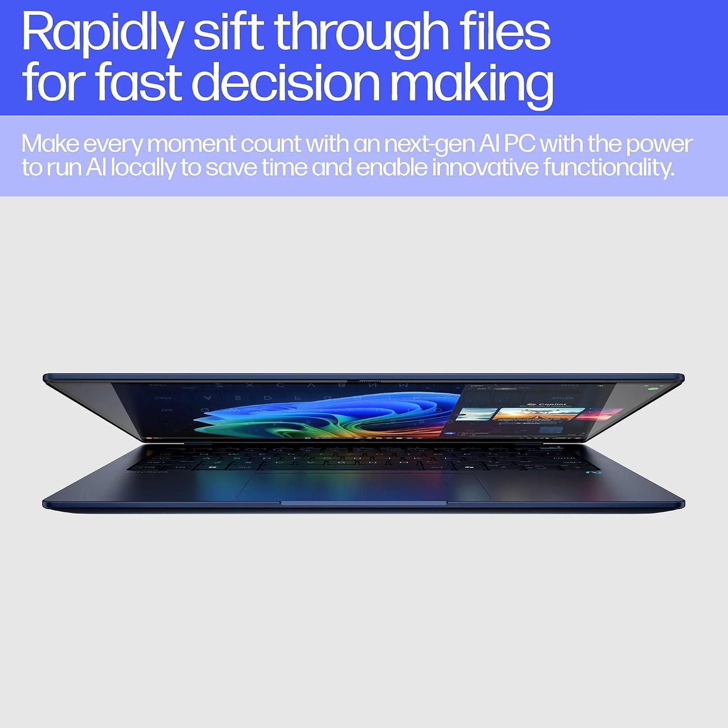 HP EliteBook Ultra G1q Notebook AI PC Qualcomm Snapdragon 16GB RAM 512GB SSD Qualcomm Adreno GPU Atmosphere Blue - Snapdragon X Elite X1E-78-100 (Up to 3.4 GHz, 12 cores) - 2.2K (2240 x 1400) - Integr