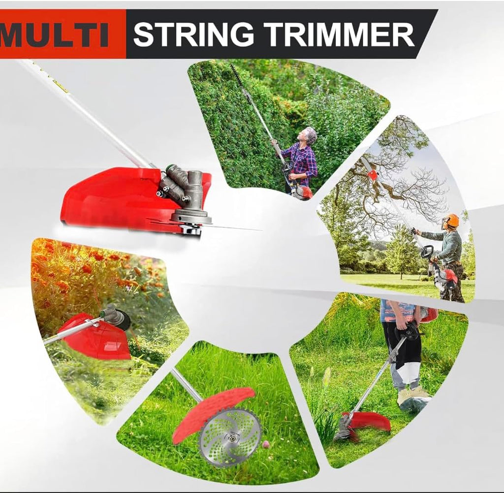 GX50 Gas 10 in 1 Brush Cutter 4 Strokes Weed Eater Chain Saw Lawn Mower Hedge Trimmer