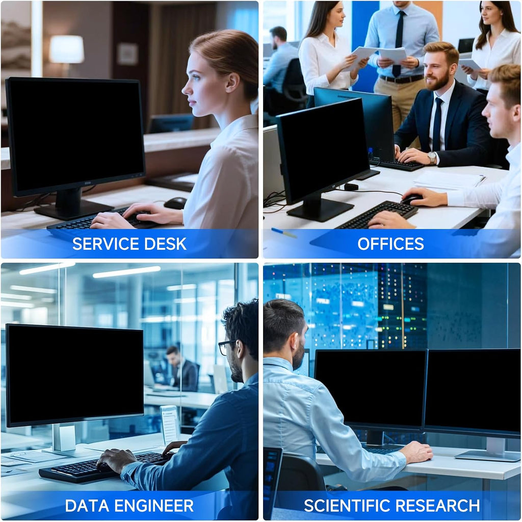 [2-Pack] Privacy Screen For Computer Monitor, 35-Inch 21:9 Aspect Ratio; Anti Spy/Bule Light/Glare And Eye Protection, 2 Install Ways Removable For Office, Airport, Cafe And Other Public Area; Diagonal 35 Inches, Width 32.17 Inches, Height 13.79 Inches
