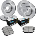 R1 Concepts Front and Rear Brake Kit| Euro Ceramic Brake Pads and Blank Brake Rotors| WFTN2-31025 | 12.3' Front & 11.8' Rear