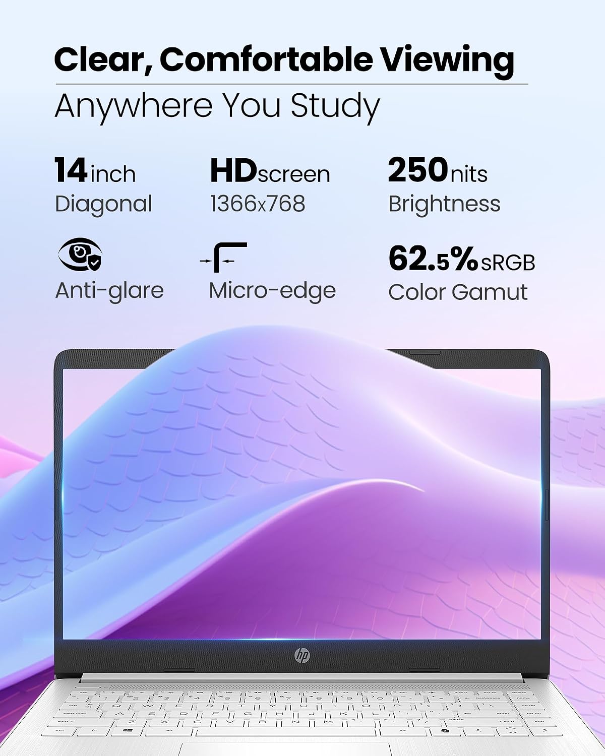 HP 14 Inch Student Laptop 2026 Ultra Light, Intel N150(Beats N4120), 16GB RAM, 384GB Storage(128GB UFS+256GB MSD), 1 Year Microsoft 365, Wins 11 Pro, Copilot Key, Patented KB Kit, Rosegold