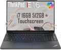 Lenovo ThinkPad E16 Business Laptop (16' FHD+ Touchscreen, Intel 10-Core i7-1355U, 16GB RAM, 512GB SSD) Fingerprint, Backlit KB, 1080P RGB Webcam, Thunderbolt 4, Ethernet, Win 11 Pro w/ AI Copilot