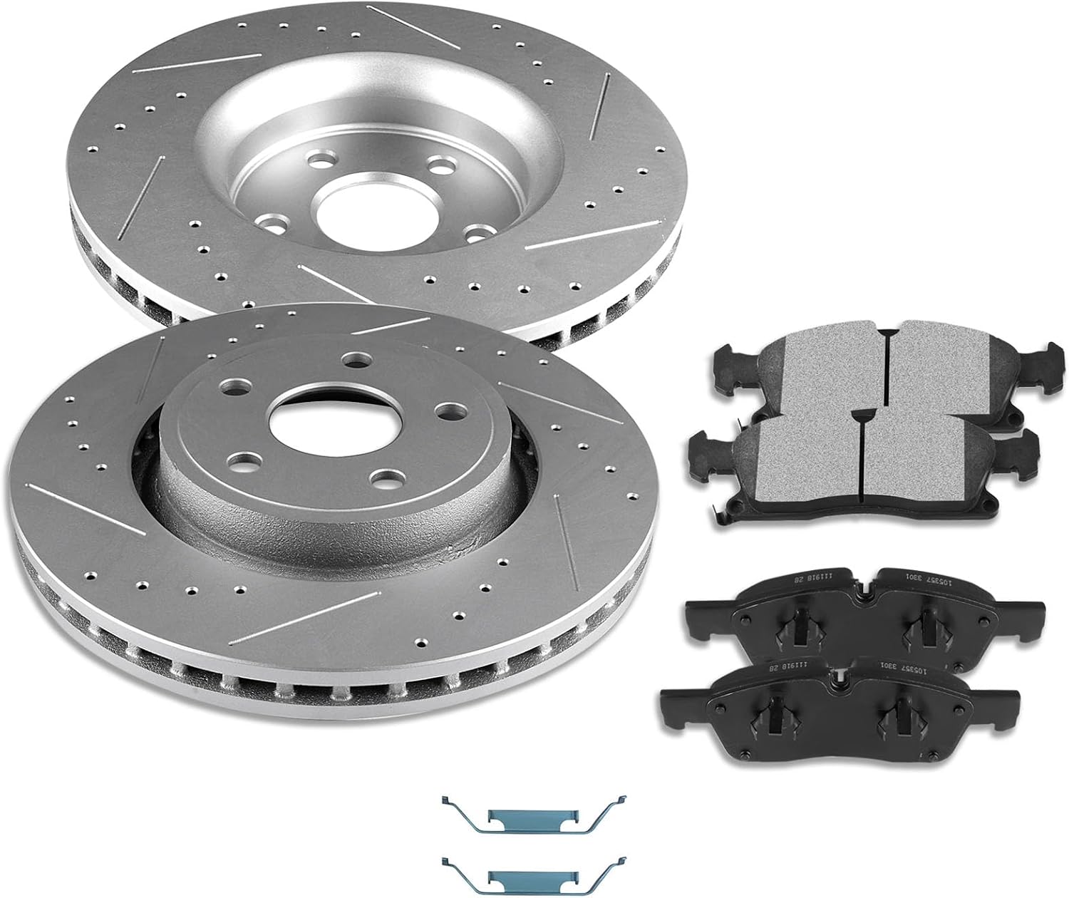 SCITOO Front 13.78' Brake Pads and Rotors Kits Fit For Dodge For Durango 2011-2017,For Jeep Grand Cherokee 2011-2017