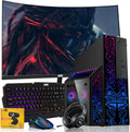 TechMagnet Nova Gaming Desktop PC Bundle with Core i7 32GB RAM 1TBSSD 32 Inch Curved Monitor RTX 4060 Graphics RGB Keyboard with AI-Enabled Copilot Key Mouse Headphones Webcam Windows 11(Renewed)