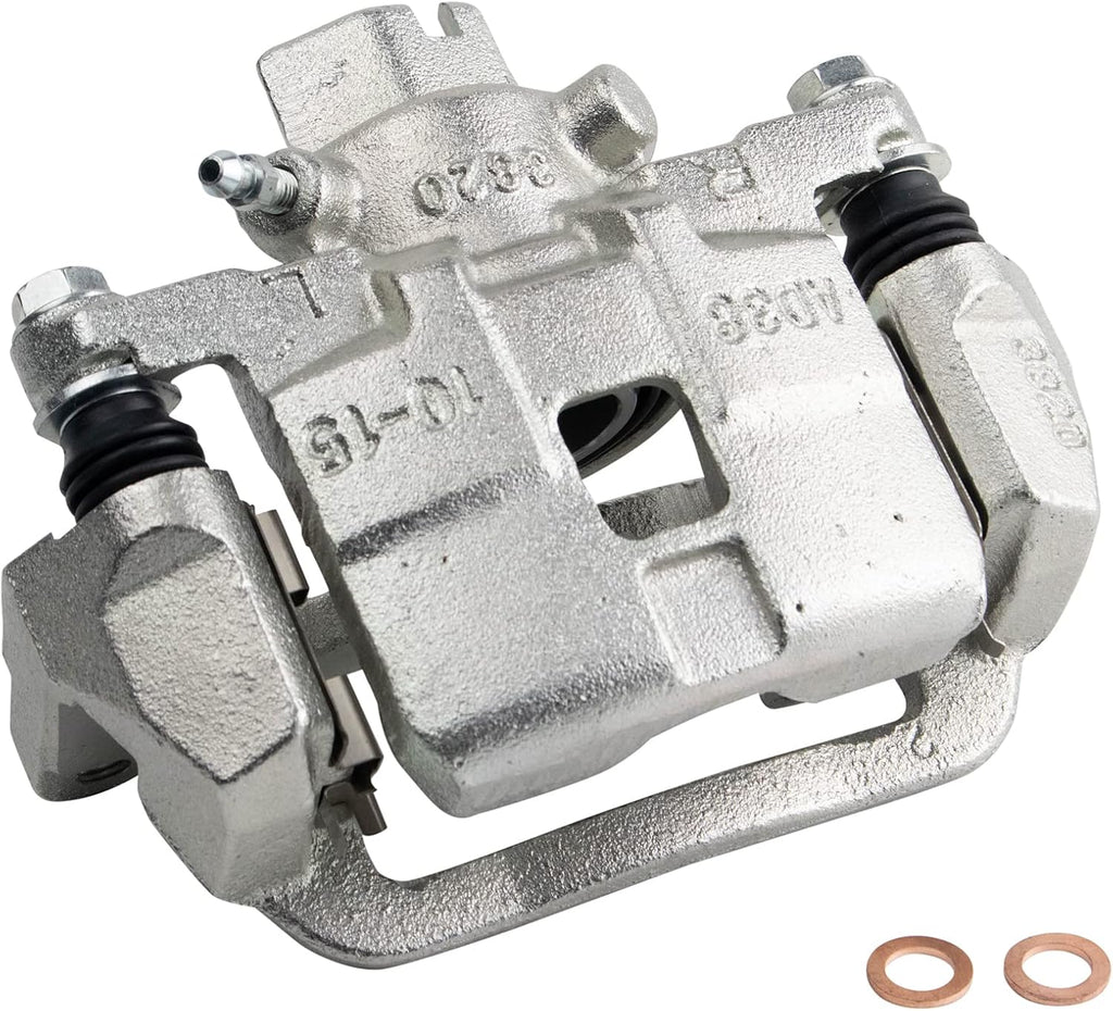 TRQ Rear Ceramic Brake Pad and Rotor Set Compatible with 2000-04 Subaru Outback H4 2.5L 2001-04 Outback H6 3.0L DOHC 2003-06 Baja
