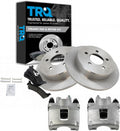 TRQ Rear Brake Pad and Rotor Set Ceramic Rotors Calipers Compatible with 1995-2001 Ford Explorer 1997-2001 Mercury Mountaineer 2002 Ranger