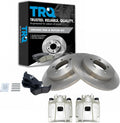 TRQ Rear Brake Pad and Rotor Set Ceramic Solid Rotors Calipers Compatible with 2002-2005 Ford Explorer 2002-2005 Mercury Mountaineer
