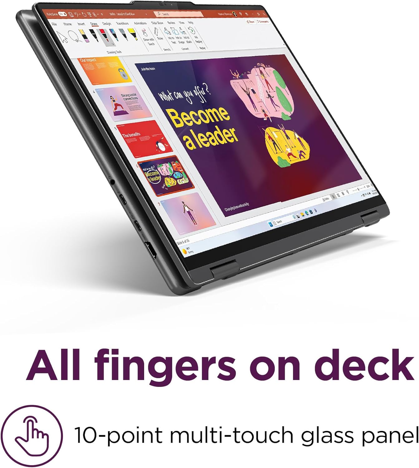 Lenovo Yoga 7 7i 2-in-1 Business Laptop (16' FHD+ Touchscreen, Intel Core Ultra 7 155U (Beat i7-1355U7), 16GB RAM, 1TB SSD, IST Pen) Backlit, Fingerprint, FHD IR Webcam, Win 11 Home w/AI Copilot, Grey
