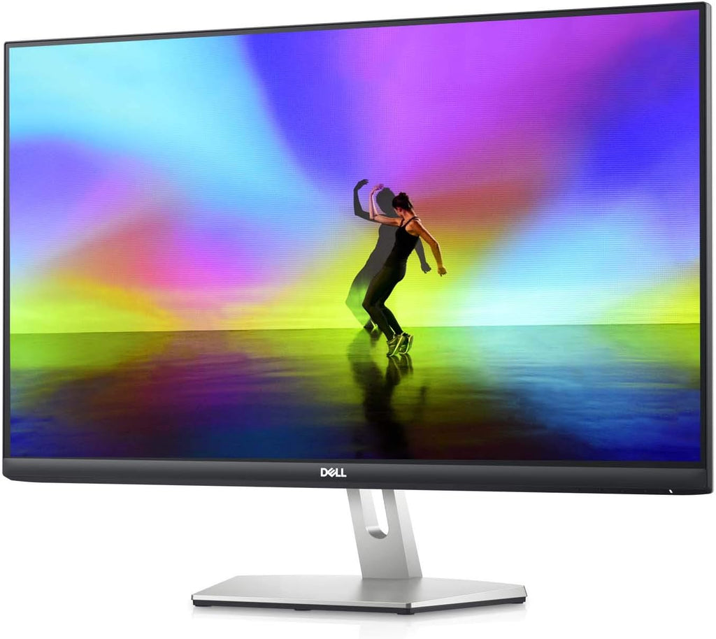 Dell S2721H 27 Inch Full HD 1080p, AMD FreeSync IPS Ultra-Thin Bezel Monitor, Built-in Speakers, Silver, Black