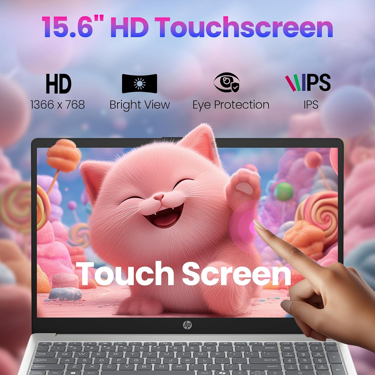 HP 2025 15.6' Touchscreen Laptop, 13th Gen Intel Core i3-1315U (Up to 4.5GHz), 16GB RAM, 512GB SSD, Wi-Fi 6, BT 5.3, Windows 11 Pro Business Laptops Computer, G255 Accessory Kit
