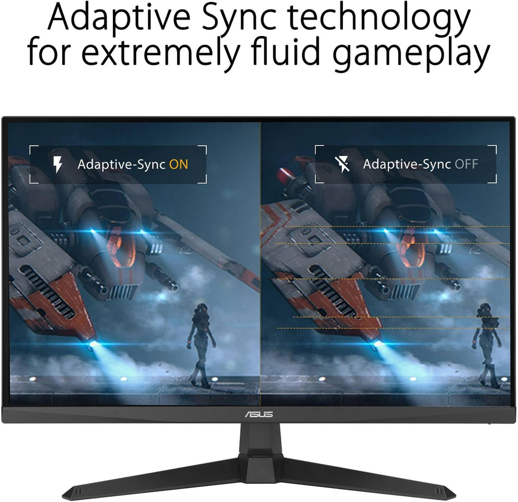 ASUS TUF Gaming 27' 1080P FHD IPS Monitor with 1ms Response Time, 180Hz Refresh Rate, Anti Glare, Flicker Free, VESA Mount, Built-in Speakers, Displayport, HDMI & Dockztorm USB Port Expander, Black