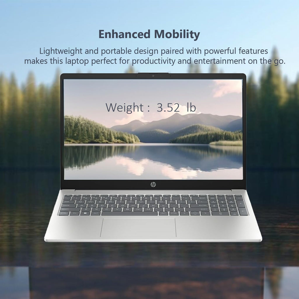 HP 15.6 FHD Laptop | Intel Core i5-1235U | 64GB RAM | 1.5TB SSD (1TB PCIe + 512GB Portable) | Wi-Fi 6 | Long Battery Life | Anti-Glare | Win 11 Pro