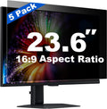 [5 Pack] 23.6 Inch Computer Privacy Screen for 16:9 Aspect Ratio Widescreen Monitor, Eye Protection Anti Glare Blue Light Filter Shield, Removable Anti-Scratch Anti Spy Protector