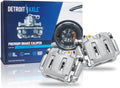 Detroit Axle - Front 2pc Brake Calipers for 05-12 Ford F-250 F-350 Super Duty, 2 Disc Brake Calipers with Bracket 2005 2006 2007 2008 2009 2010 2011 2012 Replacement