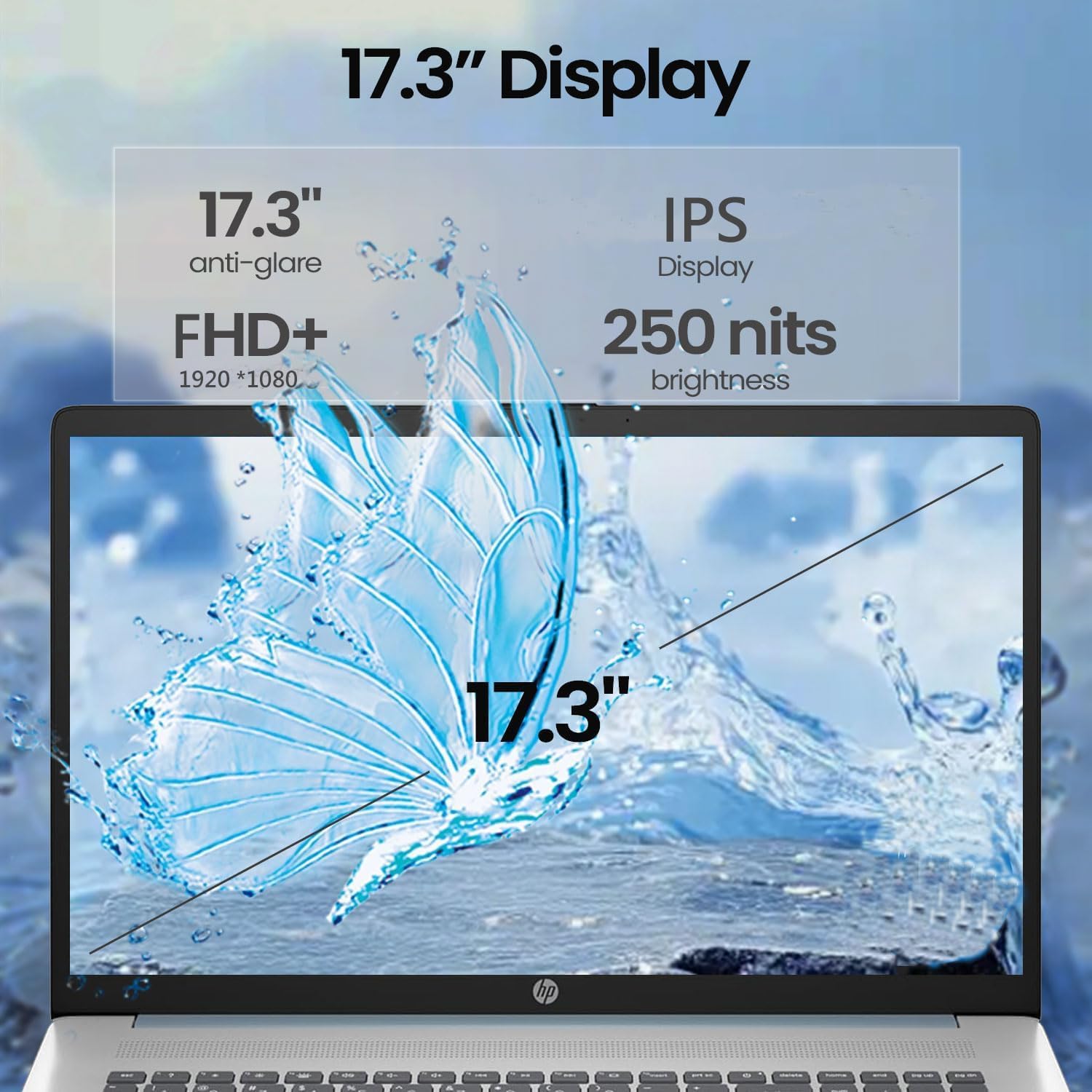 HP 17.3' FHD Business Laptop, 2026 Edition, 16GB RAM, 512GB SSD, Powerful AMD Ryzen 5 7000 Series CPU, Windows 11 with Office 365 for Web