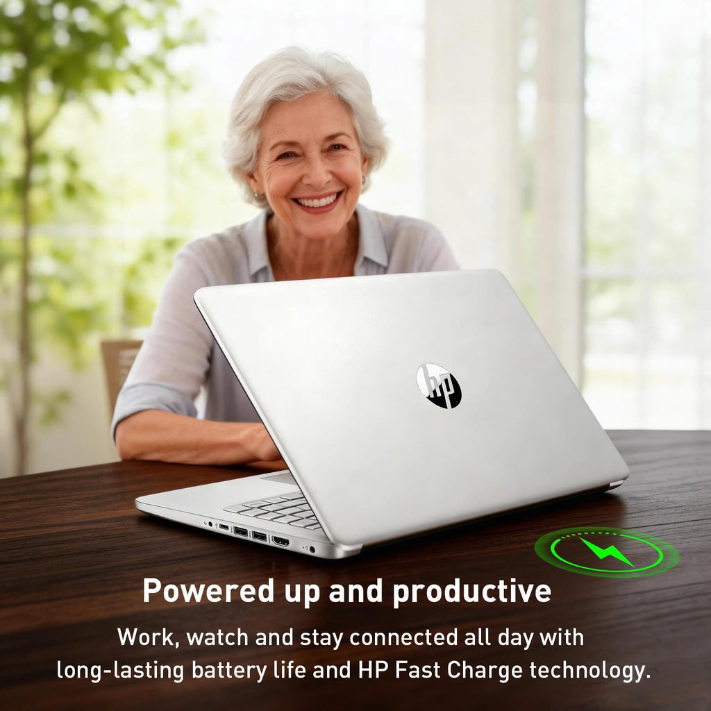 HP Ultrabook 14 Laptop Computer Business Study & Home 2026, MS Office for The Web + Win11 Home, Quad-Core Intel CPU, 128GB SSD, WiFi 6, Bundle Thunderobot Wireless Mouse