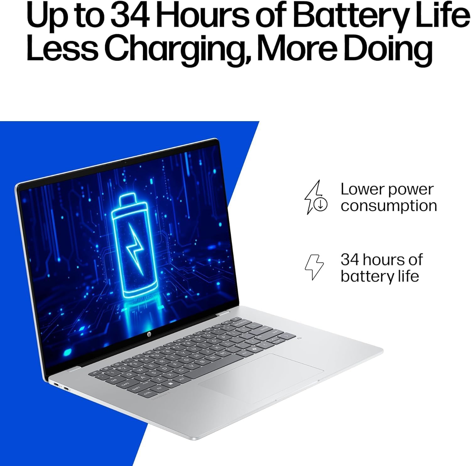 HP OmniBook 5 16' Next Gen AI Laptop | 2K OLED Touch Display | Snapdragon X Plus X1P-42-100 (Bests i7-1355U) | 16GB LPDDR5x RAM 1TB SSD | Windows 11 Pro