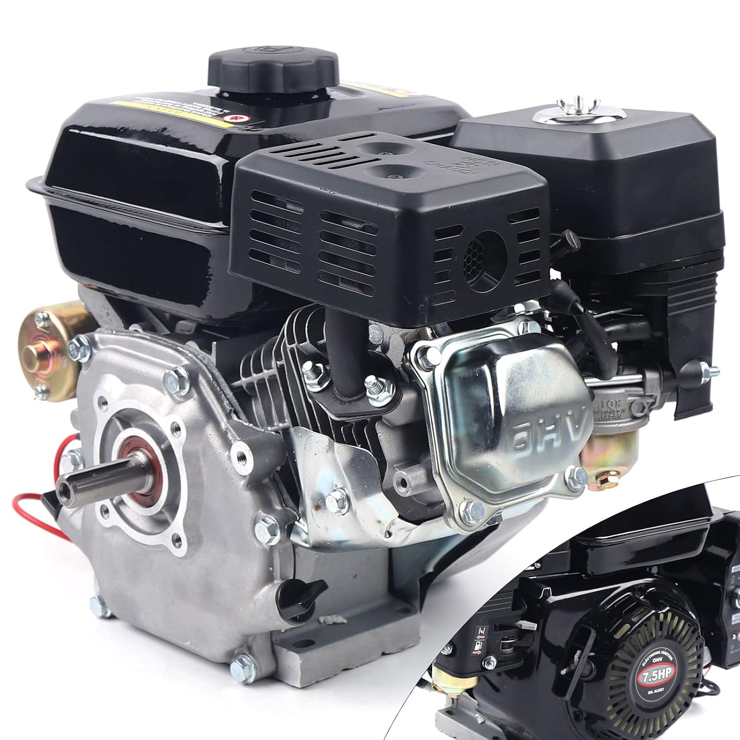 212CC Engine 7.5HP Gas Motor 4-Stroke Electric Start Go Kart Log Splitter Power Shaft Diameter 20mm