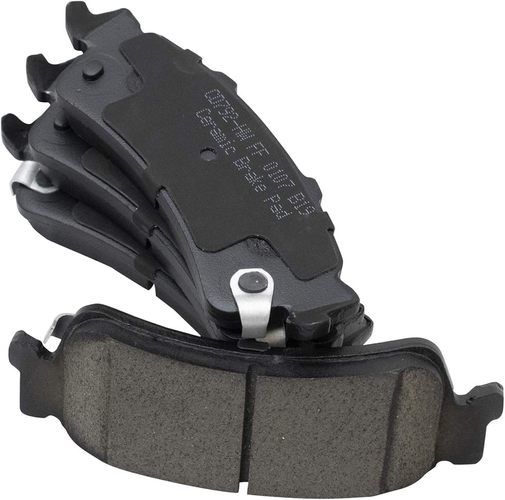 TRQ Rear Brake Pad and Rotor Set Ceramic Vented Rotors Calipers Compatible with 2003-2005 Chevrolet Astro GMC Safari 1999-2002 Silverado 1500 2000-2001 Tahoe 1999-2002 Sierra 1500 2000-2001 Yukon