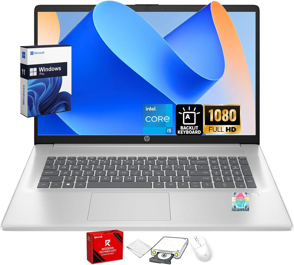 HP AI-Powered Laptop with Microsoft Office and 1TB Cloud Storage Included for 1-Year| 14' HD PC| 16GB RAM| 512GB SSD & 128GB External SSD| Intel 4-Core CPU| Webcam| Copilot Ready| Win11| LE Bundle