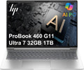 HP ProBook 460 G11 Business AI PC Laptop (16' FHD+, Intel 12-Core Ultra 7 155U, 32GB DDR5 RAM, 1TB SSD), HP Wolf Security, Backlit Numeric KB, Fingerprint, 1080p FHD Webcam, Ethernet, Win 11 Pro