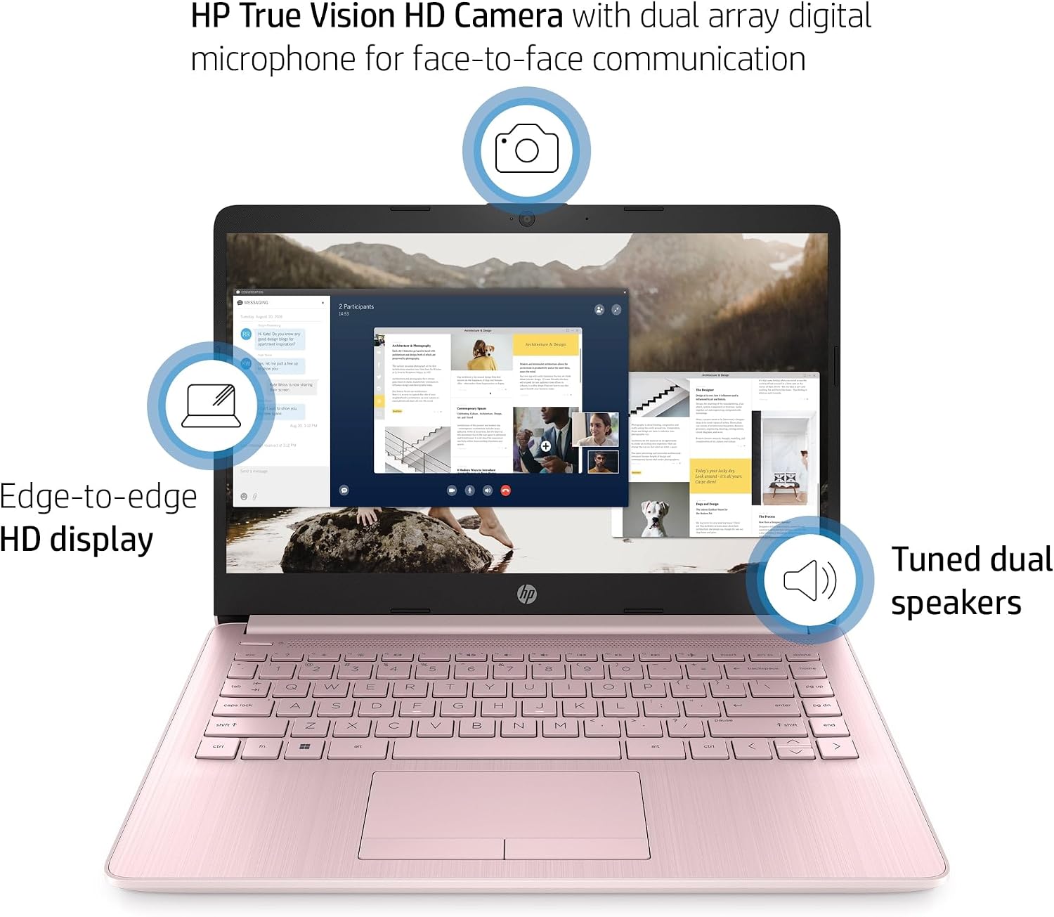 HP 14' Ultra-Light Laptop for Students and Business - Intel Quad-Core Processor, 16GB RAM, 320GB Storage(64GB eMMC+256GB Card), 1-Year Office 365, Wi-Fi, 11H Long Battery life, Webcam, Win11 Home in S