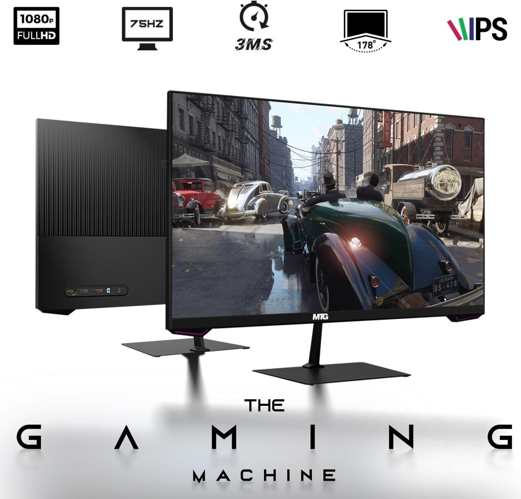 TechMagnet Nova Gaming Desktop PC Bundle with Core i7 32GB RAM 1TB SSD 27 inch Monitor GTX 1660S Graphics RGB Keyboard with AI-Enabled Copilot Key Mouse Headphones Webcam Windows 11 (Renewed)